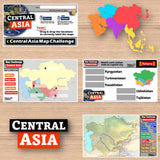 Central Asia Map Skills Activity - Regional Geography Practice