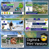 Educational content on human-environment interactions with various activities and graphics.