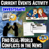 Real World Conflict Resolution & Current Events Activities - MS Digital Resource