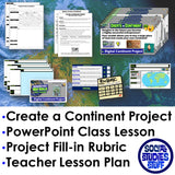 Create a Continent Geography Project - Map Skills & Geo Tools PBL Activity