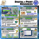 Create a Continent Geography Project - Map Skills & Geo Tools PBL Activity