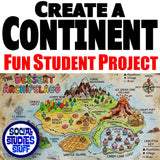 Create a Continent Geography Project - Map Skills PBL Activity | Print & Digital