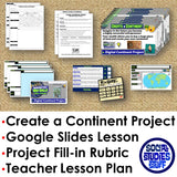 Create a Continent Geography Project - Map Skills PBL Activity | Print & Digital