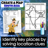 India & South Asia Map Skills Worksheet - Countries & Capitals Practice