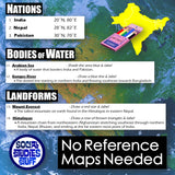 India & South Asia Map Skills Worksheet - Countries & Capitals Practice