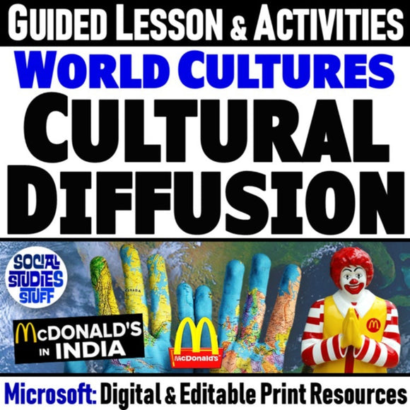 Cultural Diffusion Lesson & McDonalds in India Close Reading - MS Digital Resources