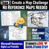 Geography of North America Map Practice | USA Canada Mexico | Microsoft