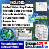 World Map Skills Fan and Pick Card Game Cooperative Learning Activity Social Studies Stuff Lesson Resources