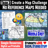 Digital Middle East Map Practice Activities North Africa and SW Asia Social Studies Stuff Google Lesson Resources