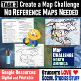 North America Digital Map Practice Activities Social Studies Stuff Google USA Canada Mexico Lesson Resources