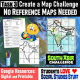 South Asia Map Practice Activities India Region Social Studies Stuff Google Lesson Resources