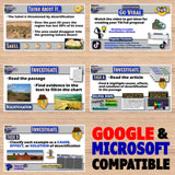Educational software interface with various educational activities on a wooden background