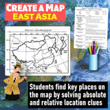 East Asia Geography Activity - China Create a Map Worksheet