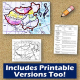 East Asia Geography & China Map Skills Practice Activities - Microsoft Digital Resources