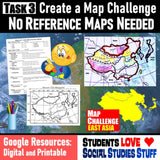 East Asia Geography & China Map Skills Practice Activities - Google Digital Resources