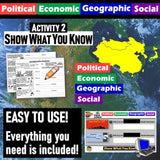 East Asia PEGS Factors Lesson - Politics Economy Geography Social - MS Digital Resources