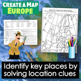 Europe Map Skills Worksheet - Countries & Capitals Practice