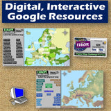 European Geography & Europe Map Skills Practice Activities - Google Digital Resources