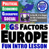Europe PEGS Factors Lesson - Political, Economic, Geographic & Social Analysis