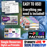 Europe PEGS Factors Practice Activities - Political Econ Geo Social - Google Digital Resources