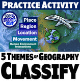 Five Themes of Geography Review Activities - Worksheets & Practice