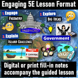 Forming a Government Lesson & Island Challenge Activities - MS Digital Resources