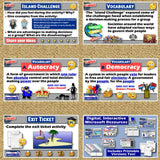 Forming a Government Lesson & Island Challenge Activities - MS Digital Resources