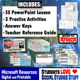 Africa Geography, Landforms, and Places Lesson & Map Activities - MS Digital Resources