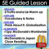 Globalization Lesson - McDonalds in Japan Case Study Activity | Print & Digital