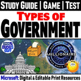 Types of Government Study Guide, Review Game, Test - MS Digital Resources