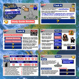 Types of Governments Assessment Activity Pack - Study Guide, Review Game & Test