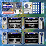 Types of Governments Assessment Activity Pack - Study Guide, Review Game & Test
