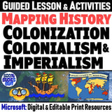 Colonization & Imperialism World History Lesson & Map Activities for Microsoft