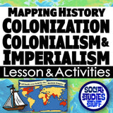 Colonialism & Imperialism Mapping Lesson - History Activity | Print & Digital