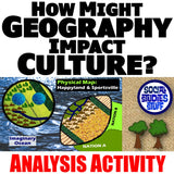 How Geography Impacts Culture Activity - Geography Worksheet | Print & Digital