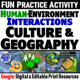 How Geography Shapes Culture Worksheet Activity - Google Digital Resources