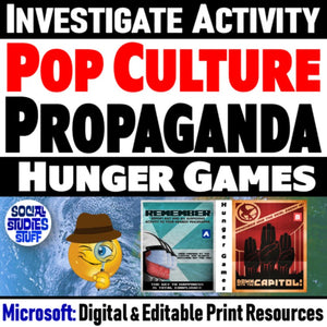 Analyze Propaganda Worksheet Activity - Hunger Games - MS Digital Resources