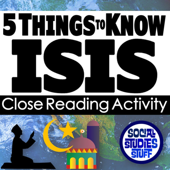 What is ISIS? Reading Comp Activity - Terrorism in Middle East - Print & Digital