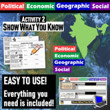 India PEGS Factors Lesson - Politics Economy Geography Social - MS Digital Resources