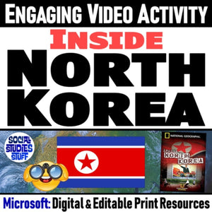 Inside North Korea Movie Worksheet - Nat Geo Video Questions - MS Digital Resources