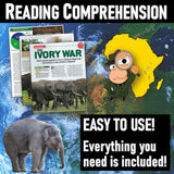 Illegal Ivory Poaching Close Reading Activity - Africa Geography - MS Digital Resources