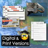 Educational materials on elephant conservation with digital and print versions displayed.