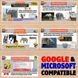 Educational materials on a wooden surface with Google and Microsoft compatibility text.