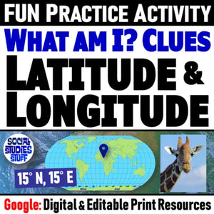 FUN Latitude and Longitude Activity - World Map Skills Practice - Google Digital Resources