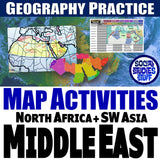 Middle East Map Skills - Mapping Practice Activity | SW Asia & Northern Africa
