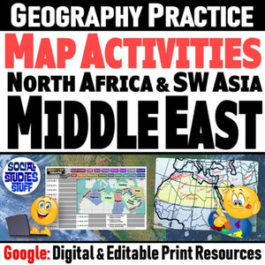 Southwest Asia & North Africa Geography Activities & MENA Map - Google Digital Resources