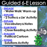 Educational lesson plan with activities on a world map background