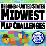 Midwest Region Mapping Challenge - US States, Capitals & Landforms