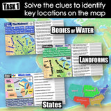 Midwest Region Mapping Challenge - US States, Capitals & Landforms