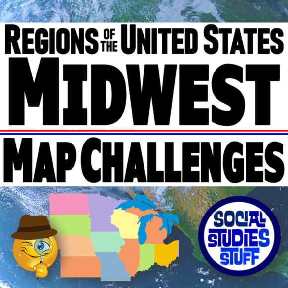 Midwest Region Map Activities – Regions of the United States - Digital Resources